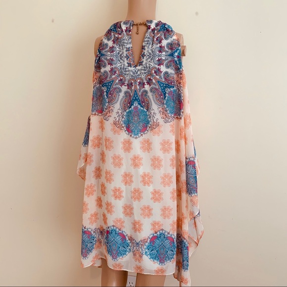 Bisou Bisou Cold Shoulder Trapeze Dress - Picture 8 of 8